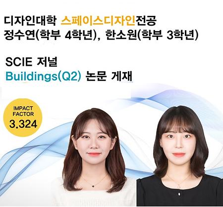 스페이스디자인전공 학부생 연구팀 논문, SCIE급 국제학술지 게재